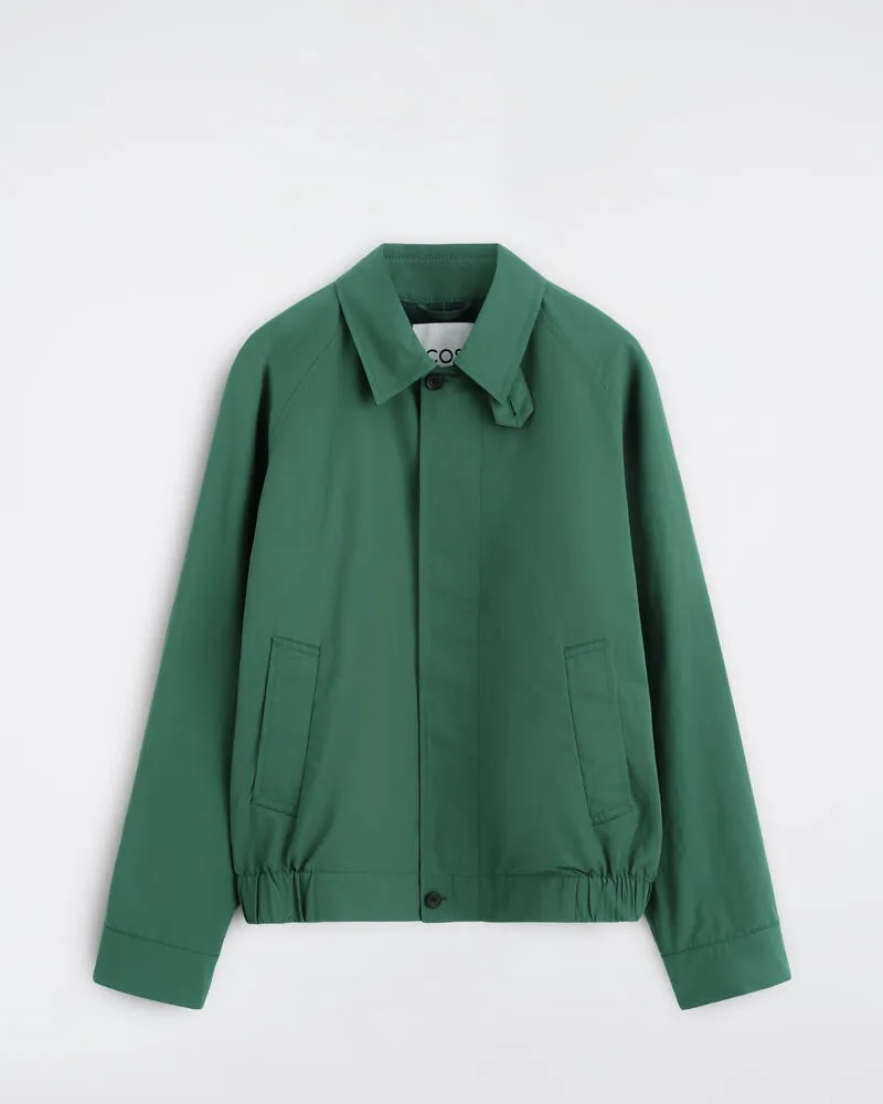 COS Harrington-Jacke Aus Baumwoll-Nylon-Mix Grün
