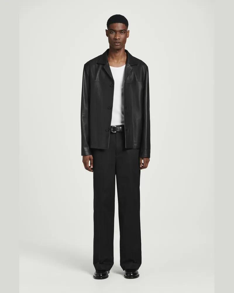 COS Lockere Baumwollhose Mit Geradem Bein Schwarz