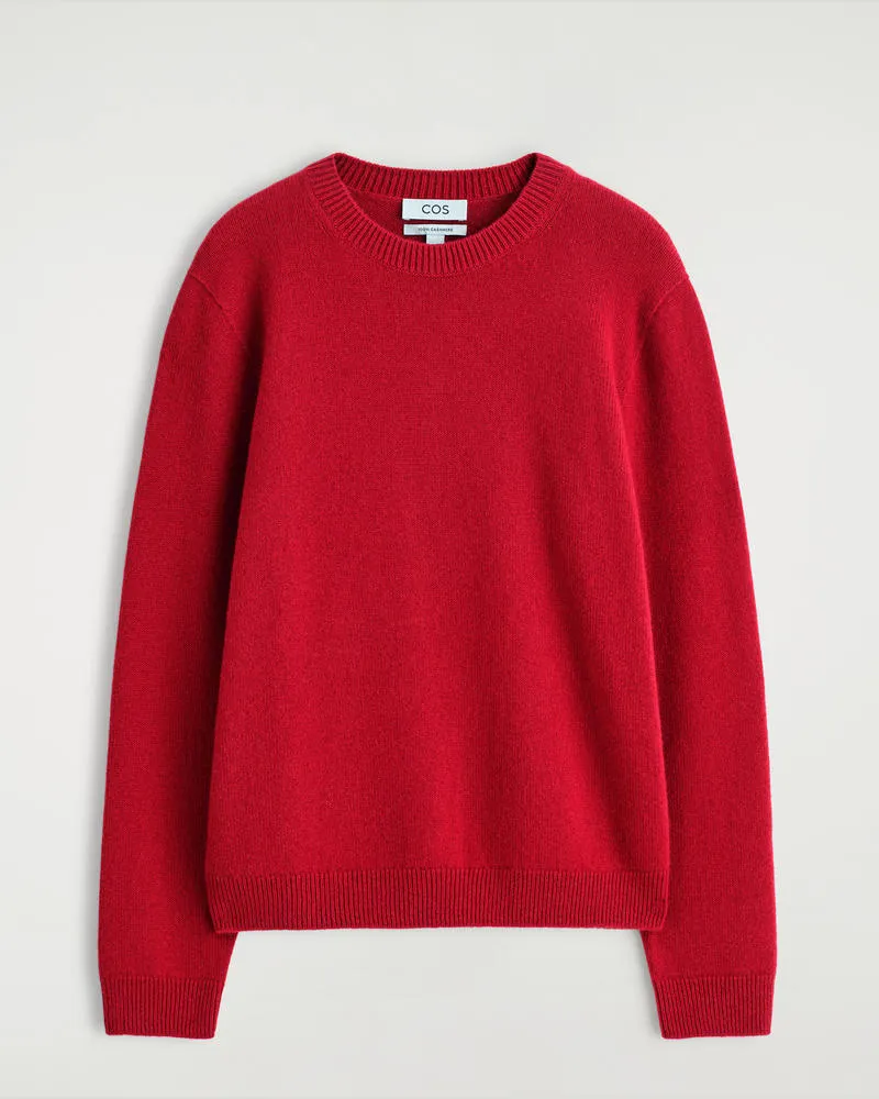 COS Kaschmirpullover Mit Rundhalsausschnitt Rot