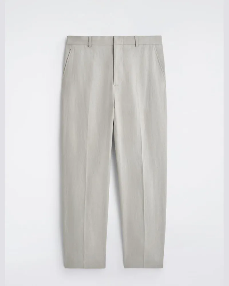 COS Lockere Leinenhose Mit Schmal Zulaufendem Bein Grün