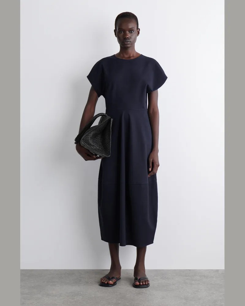 COS Midikleid Aus Baumwolle Blau