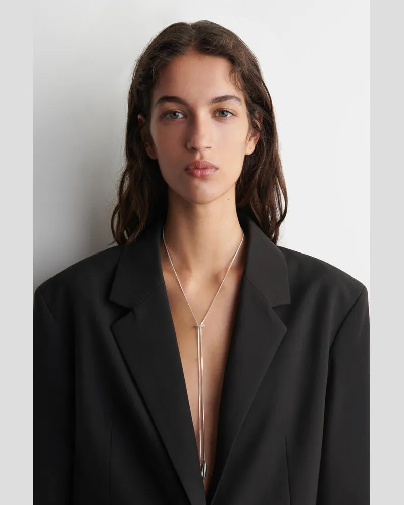 COS Bolo-Kette Silberfarben