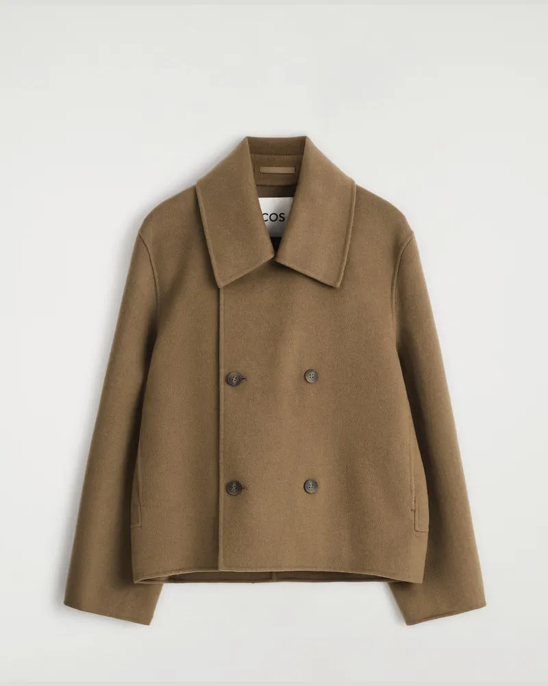 COS Cabanjacke Aus Doubleface-Wolle Braun