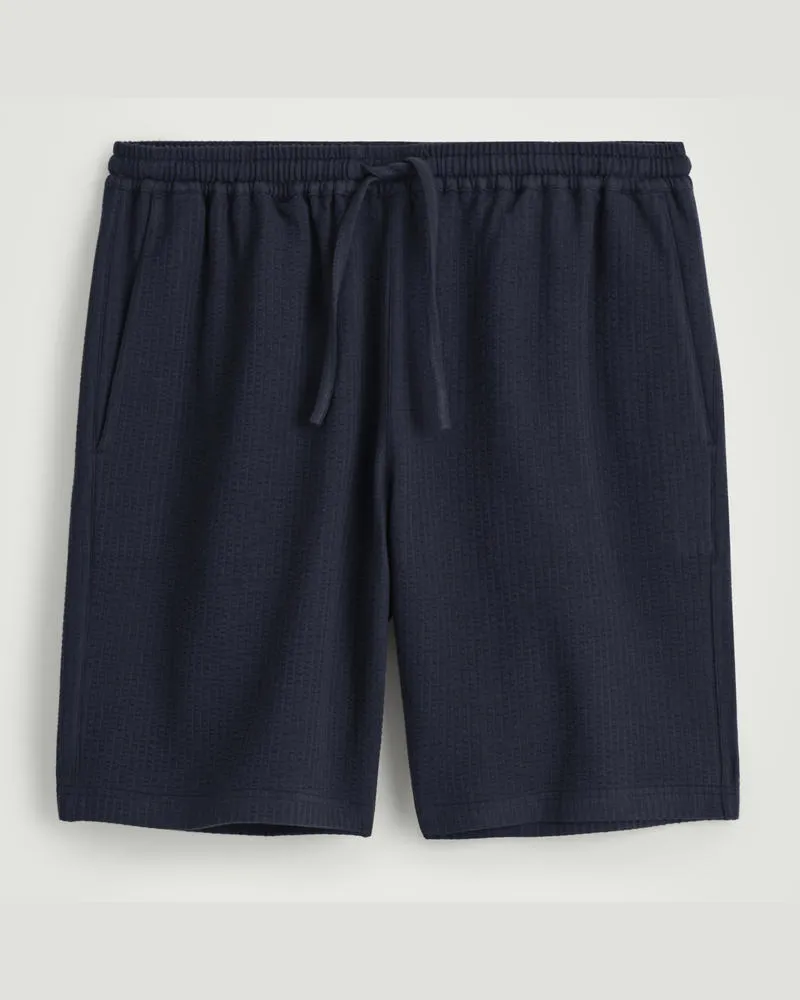 COS Shorts Aus Seersucker Mit Kordelzugbund Blau