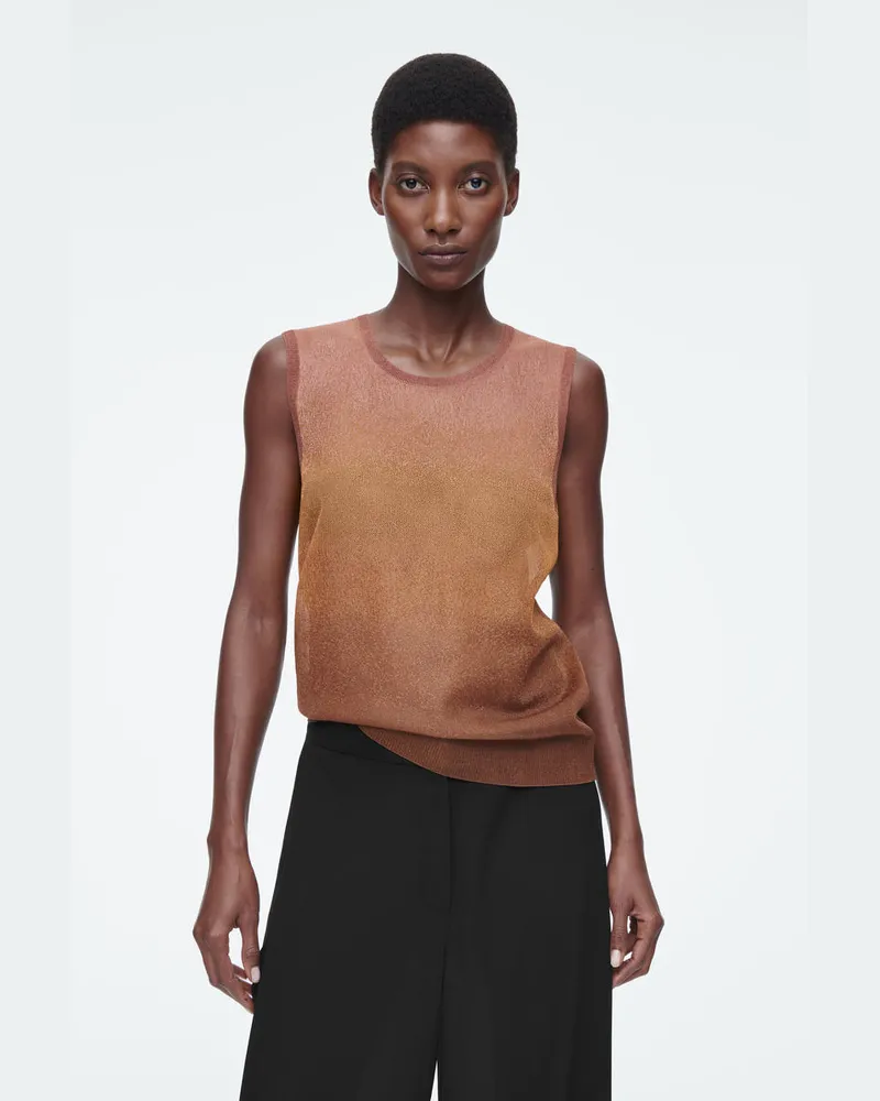 COS Feinstrick-Tanktop Mit Farbverlauf Braun