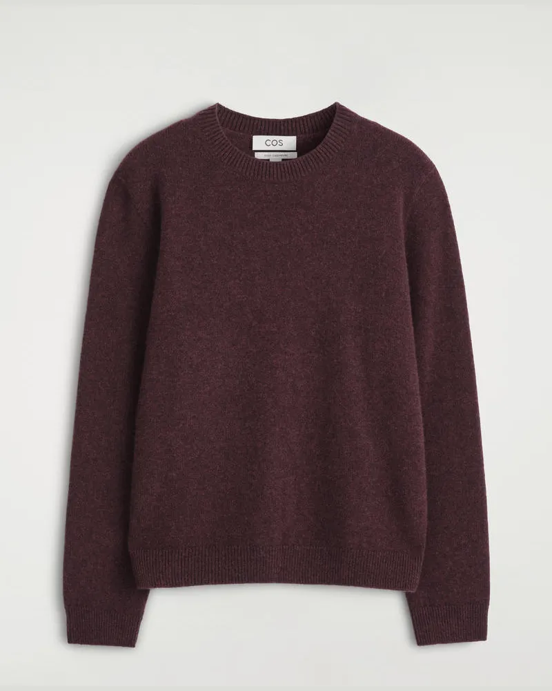COS Kaschmirpullover Mit Rundhalsausschnitt Rot