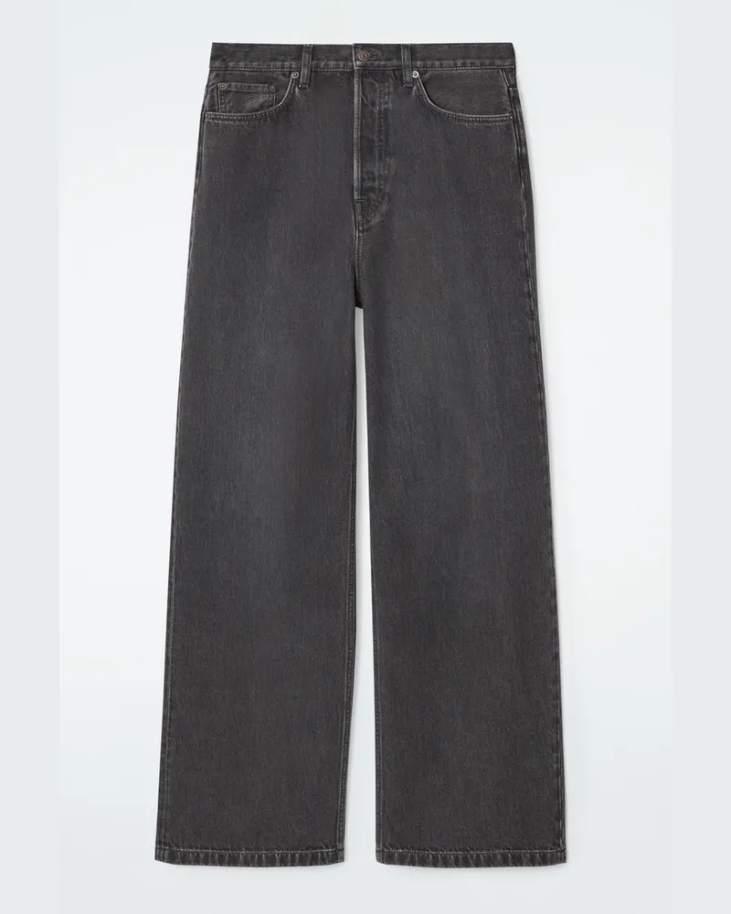 COS Volume Jeans Mit Weitem Bein Schwarz