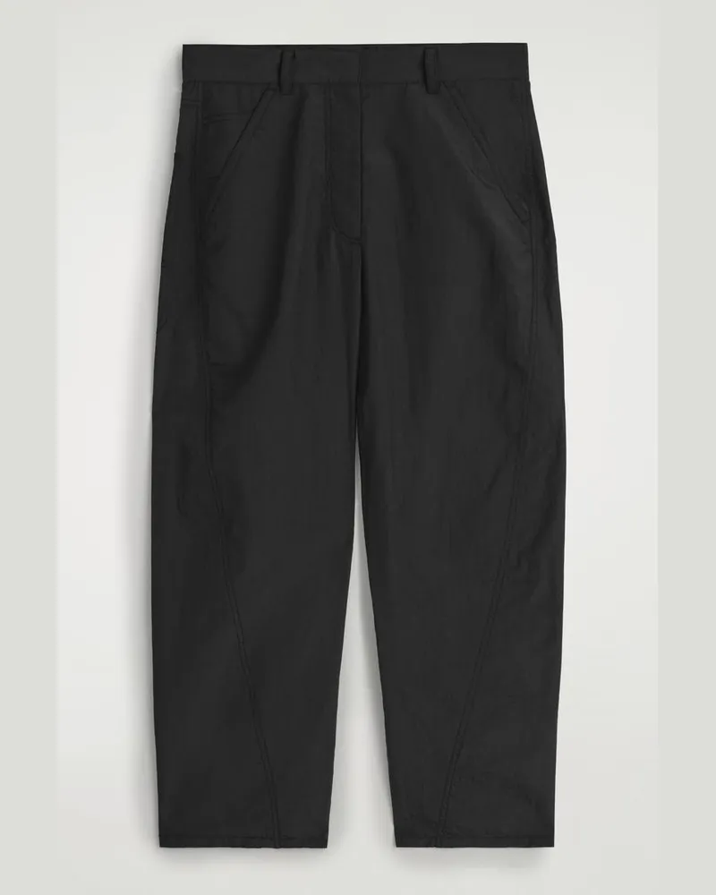COS Hose Aus Nylon Mit Barrel-Bein Schwarz
