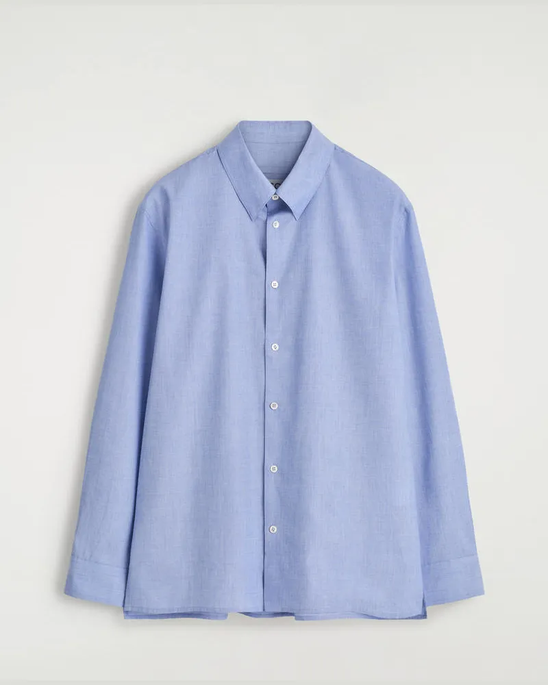 COS Klassisches Baumwollhemd Blau