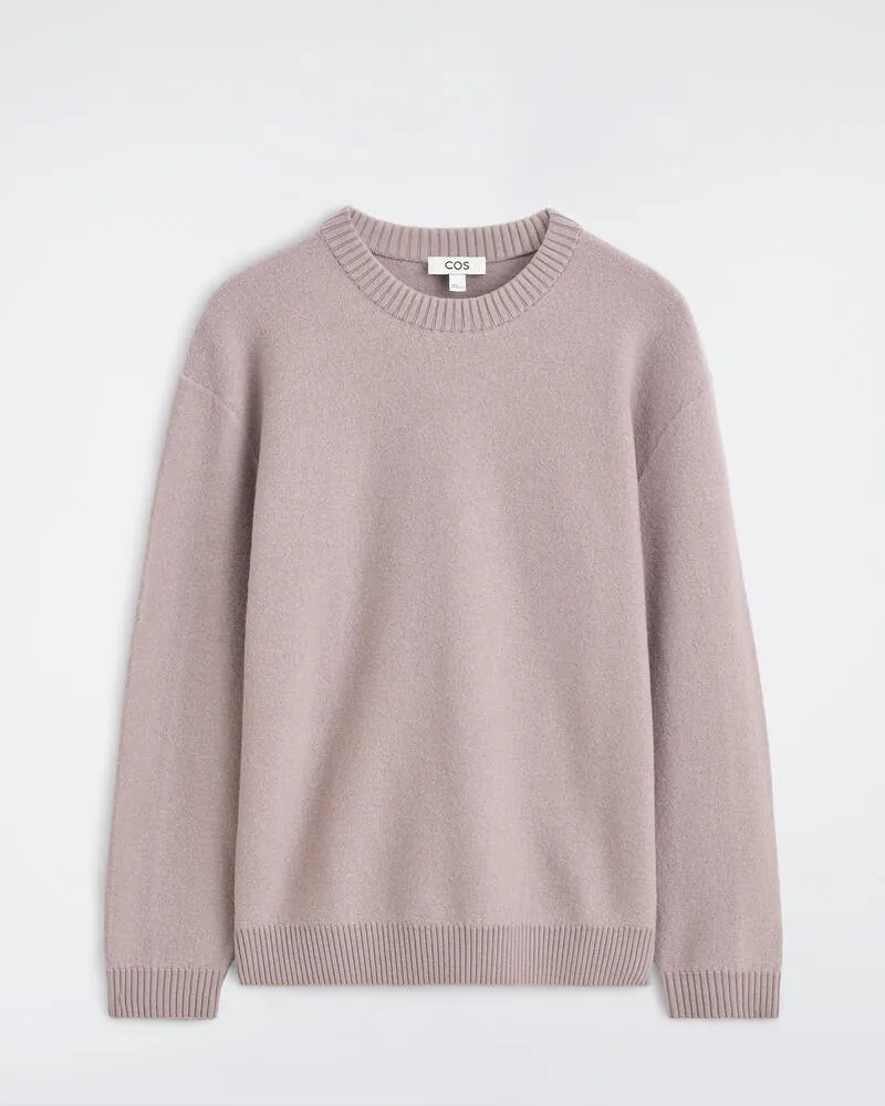 COS Pullover Aus Gekochter Merinowolle Lila