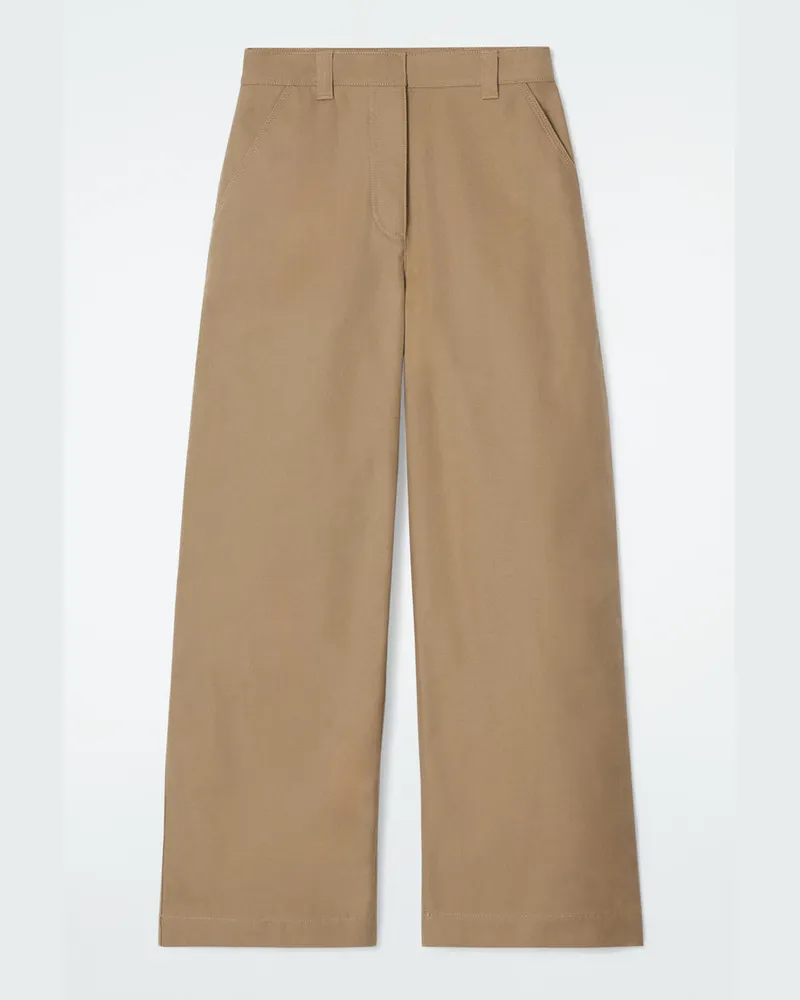 COS Utility-Hose Aus Canvas Mit Weitem Bein Beige