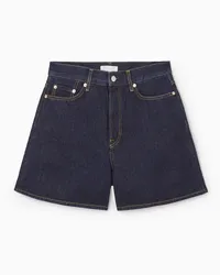 COS Jeansshorts Mit Hohem Bund Indigoblau