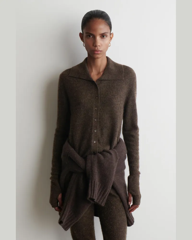 COS Strickjacke Aus Alpaka-Merinowoll-Mix Braun