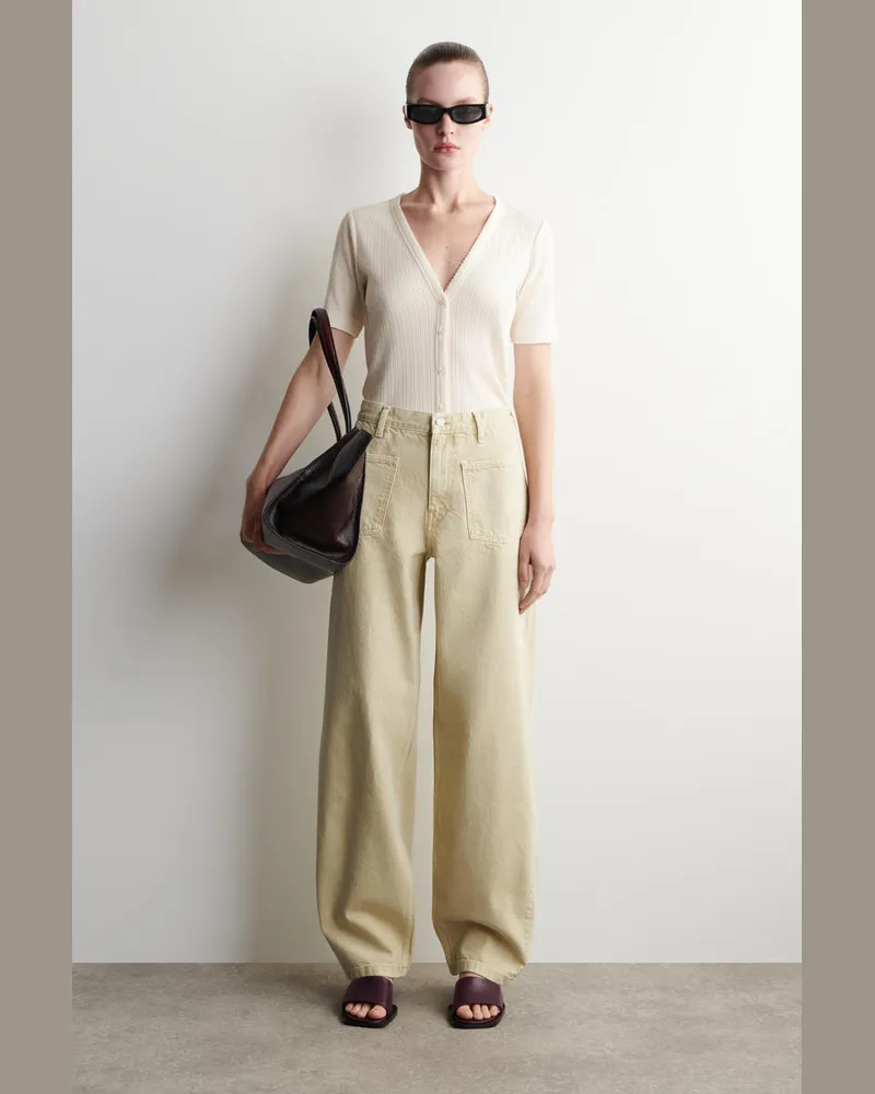 COS Jeans Mit Geradem Bein Und Aufgesetzten Taschen Gelb