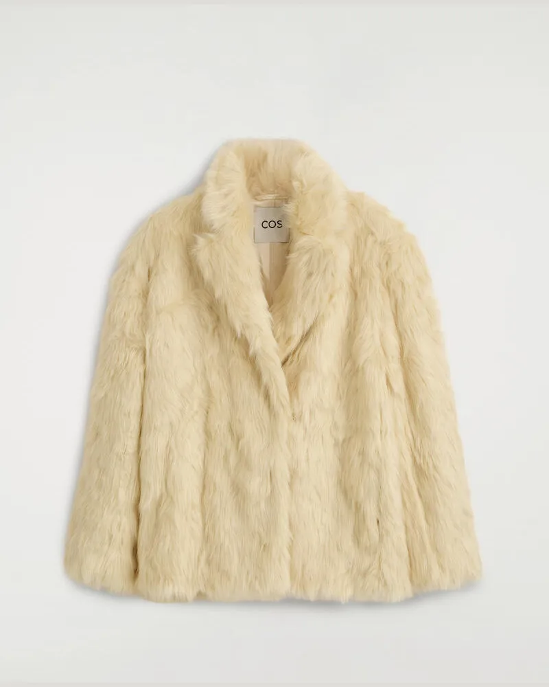 COS Jacke In Felloptik Gelb