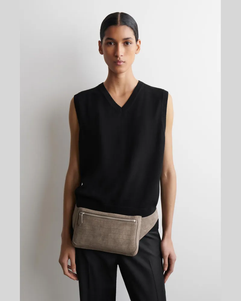 COS Brunswick Gürteltasche - Leder Beige