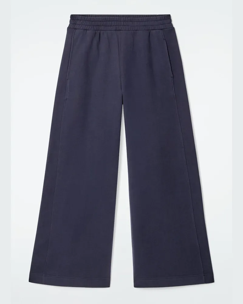 COS Jogginghose Aus Gebürsteter Baumwolle Blau