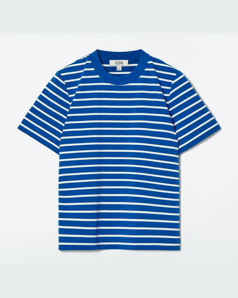 COS Schlichtes T-Shirt Mit Normaler Passform Blau