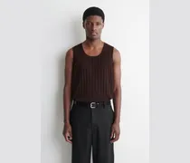 Rippstrick-Tanktop Aus Baumwolle