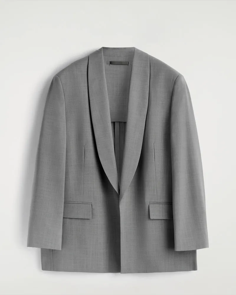 COS Wollblazer Mit Schalkragen Grau