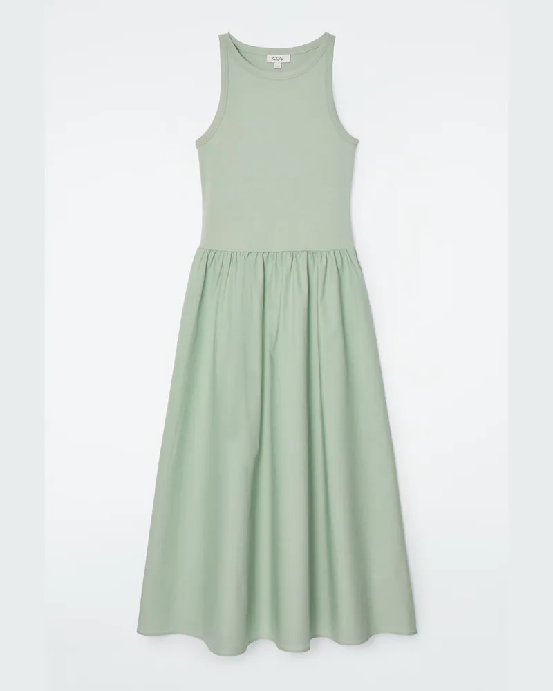 COS Maxikleid Mit Kontrasteinsatz Grün