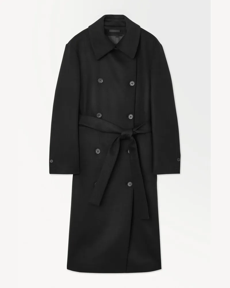 COS Der Trenchcoat Aus Recyceltem Kaschmir Schwarz