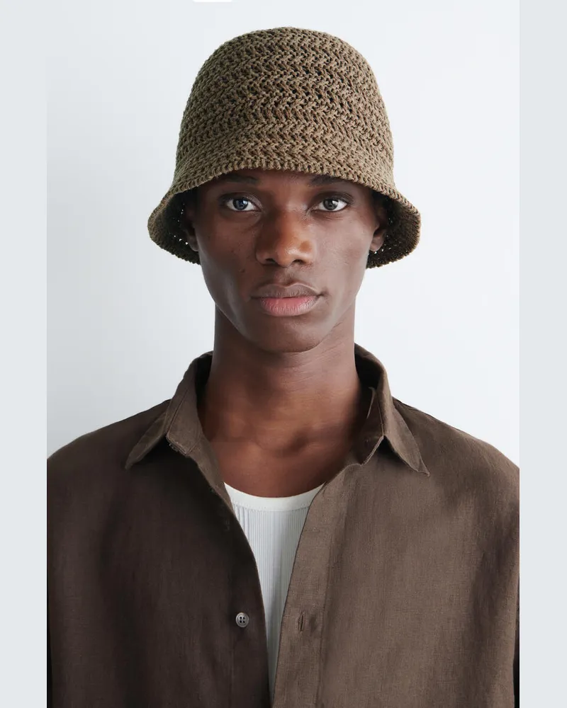 COS Fischerhut Mit Lochstrickmuster Beige