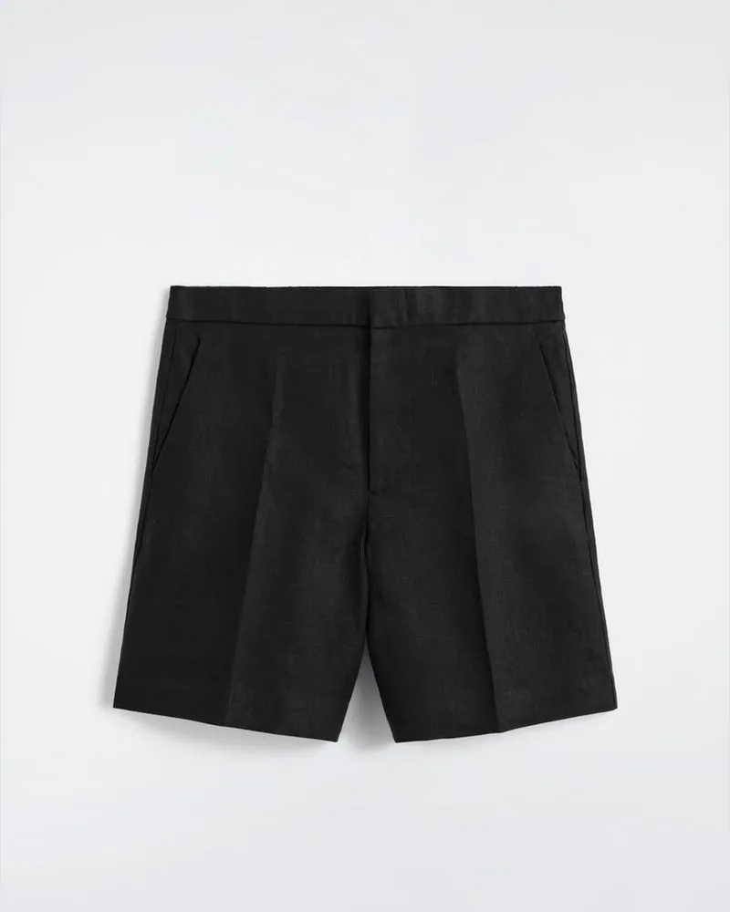 COS Elegante Leinen-Shorts Schwarz
