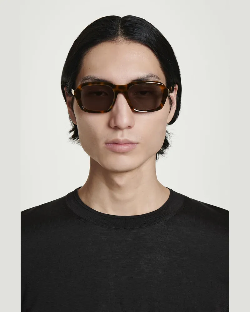 COS Eckige Pilotensonnenbrille Braun