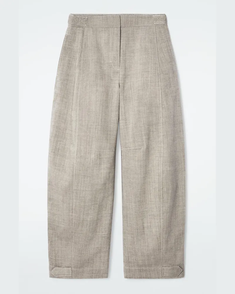 COS Utility-Wollhose Mit Barrel-Bein Grau