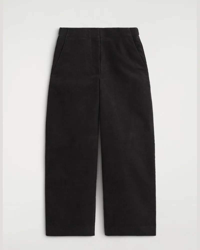 COS Cordhose Mit Barrel-Bein Schwarz