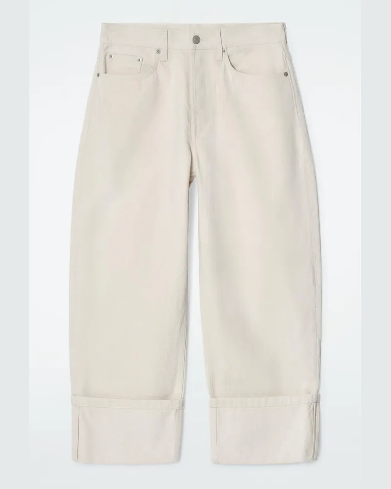 COS Facade Jeans Mit Geradem Bein Und Umschlag Beige