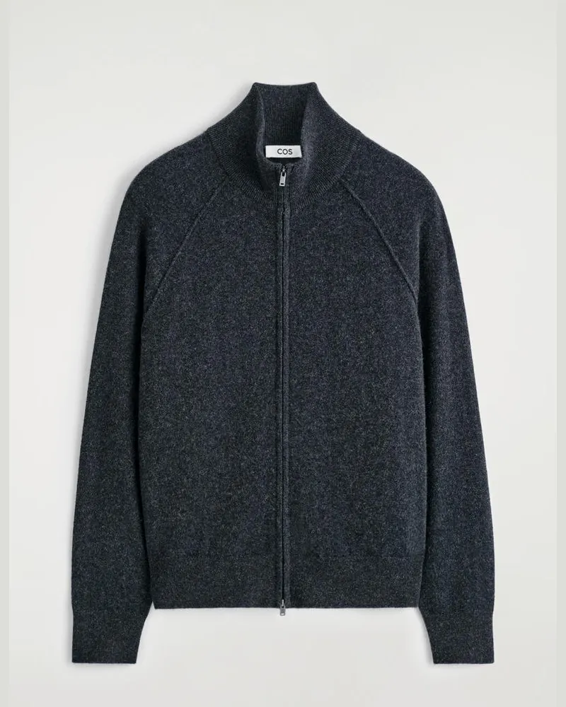 COS Strickjacke Aus Kaschmir Mit Rollkragen Grau