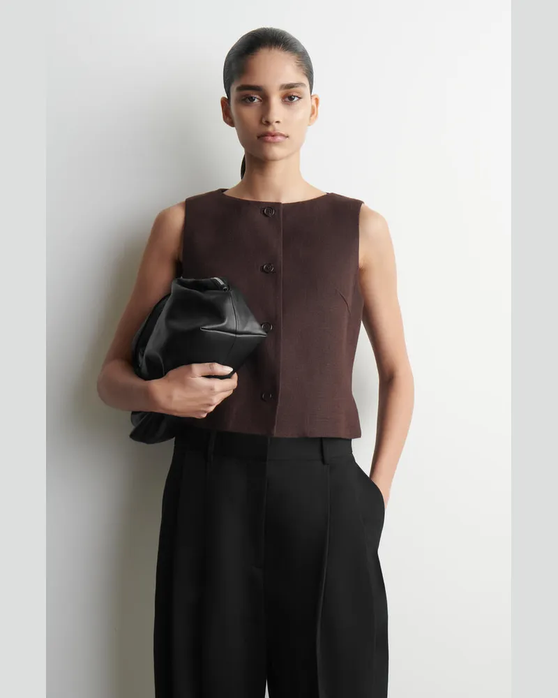 COS Elegante Weste Braun