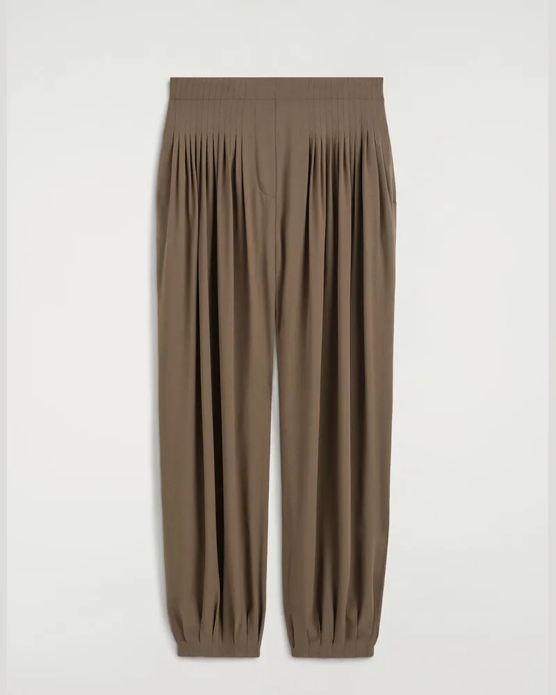 COS Ballonhose Aus Crêpe Mit Falten Beige