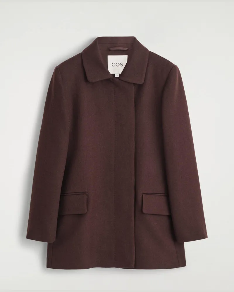 COS Elegante Jacke Aus Woll-Mix Braun