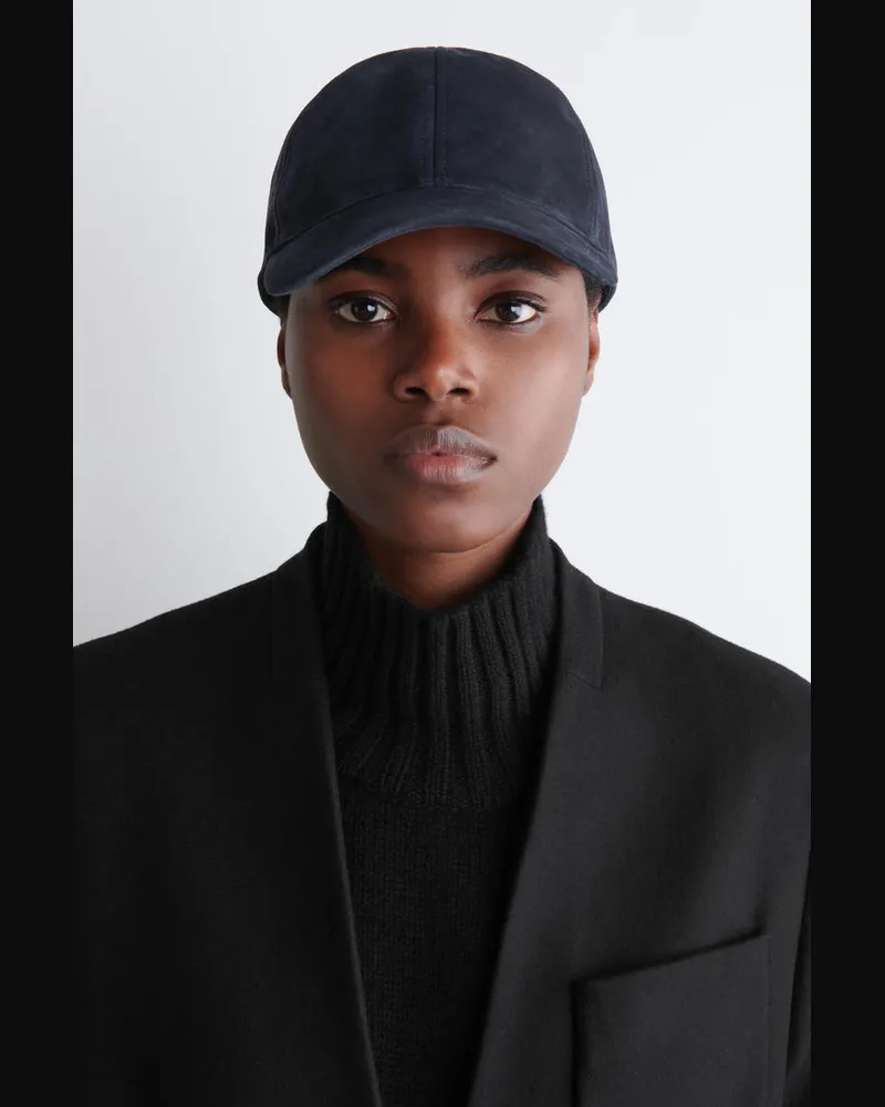 COS Basecap Aus Veloursleder Blau