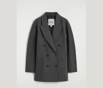 Skulpturaler Doppelreihiger Longblazer