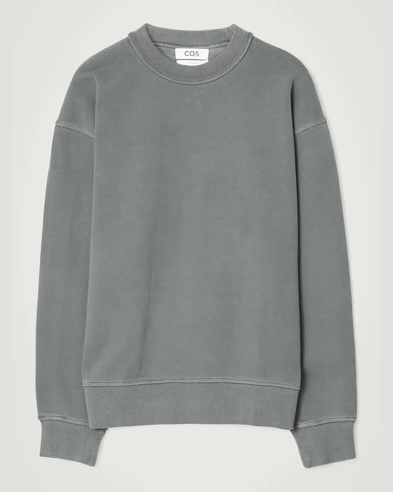 COS Lockeres Sweatshirt Aus Vorgewaschener Baumwolle Schwarz