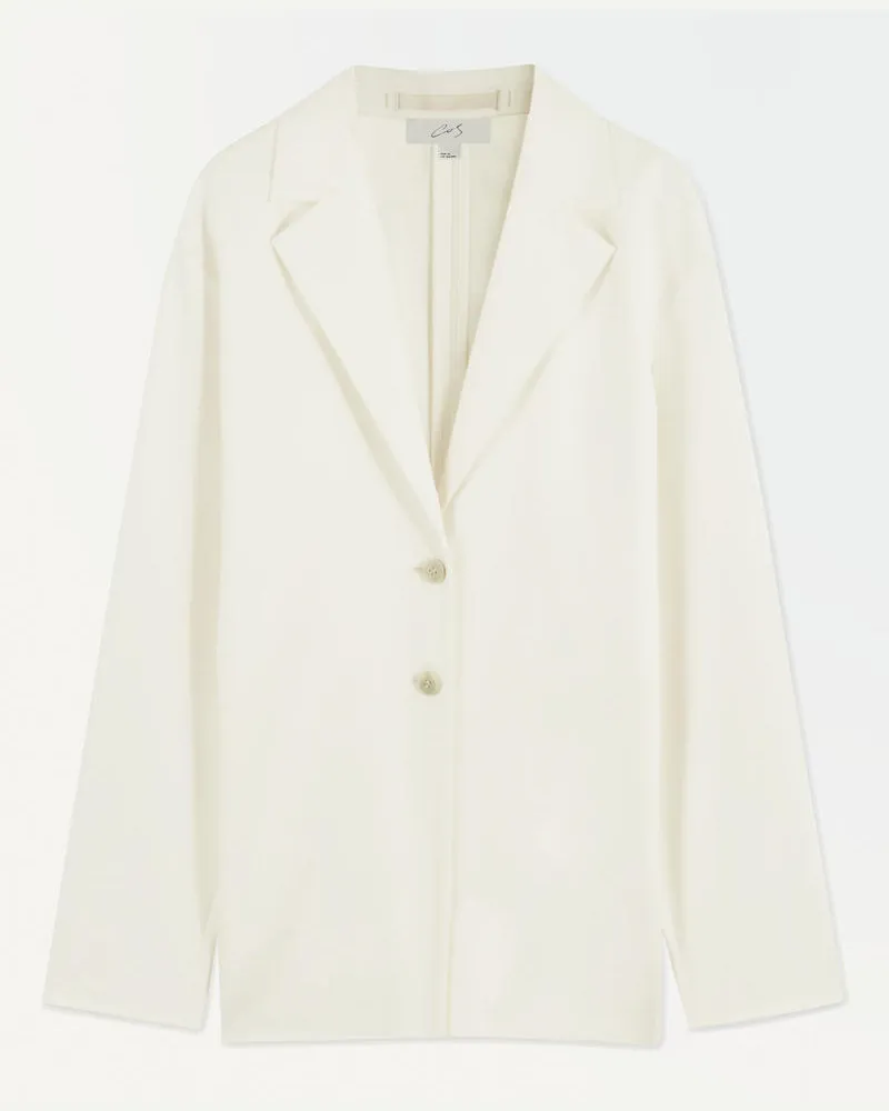 COS Der Taillierte Blazer Aus Seide Beige