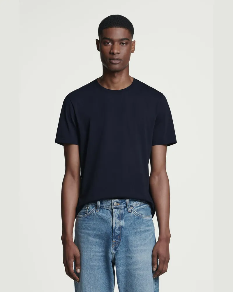 COS T-Shirt Aus Baumwolle Mit Normaler Passform Blau