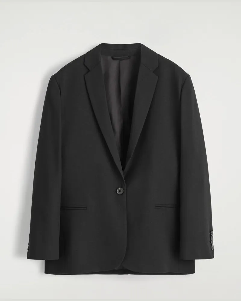 COS Blazer Aus Merinowoll-Mix Schwarz
