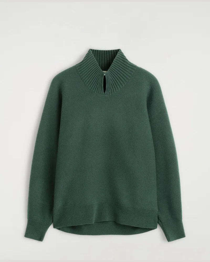 COS Pullover Aus Kochwolle Mit Trichterkragen Grün