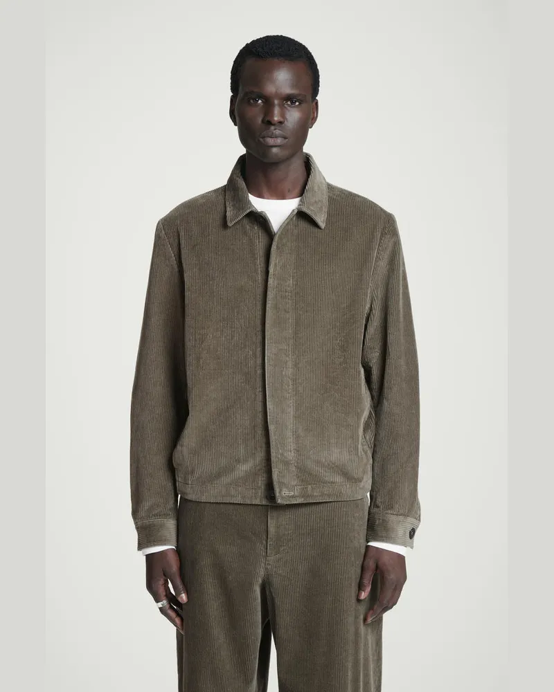 COS Lockere Hemdjacke Aus Baumwollcord Braun