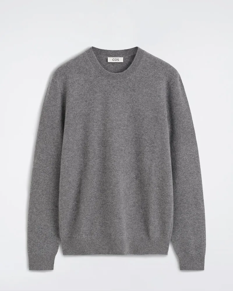 COS Kaschmirpullover Mit Rundhalsausschnitt Grau
