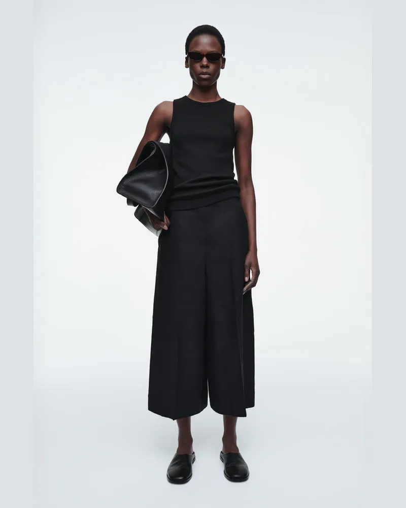 COS Culottes Aus Leinen Schwarz