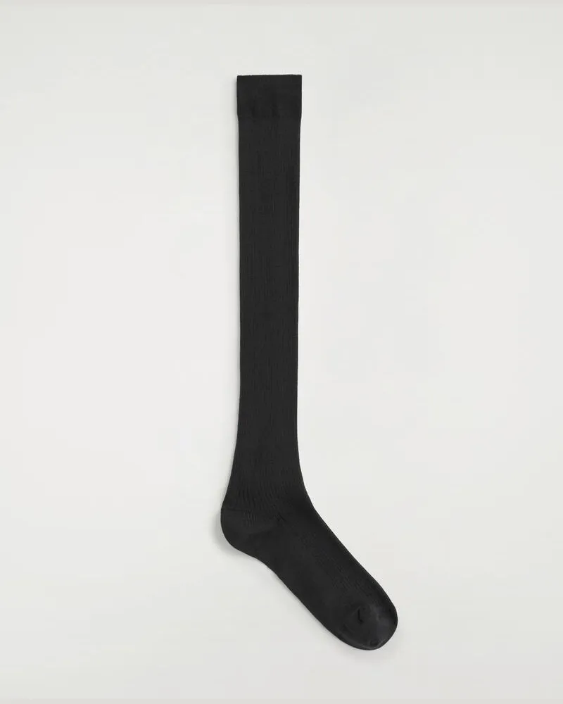 COS Kniestrümpfe Aus Seide Blau