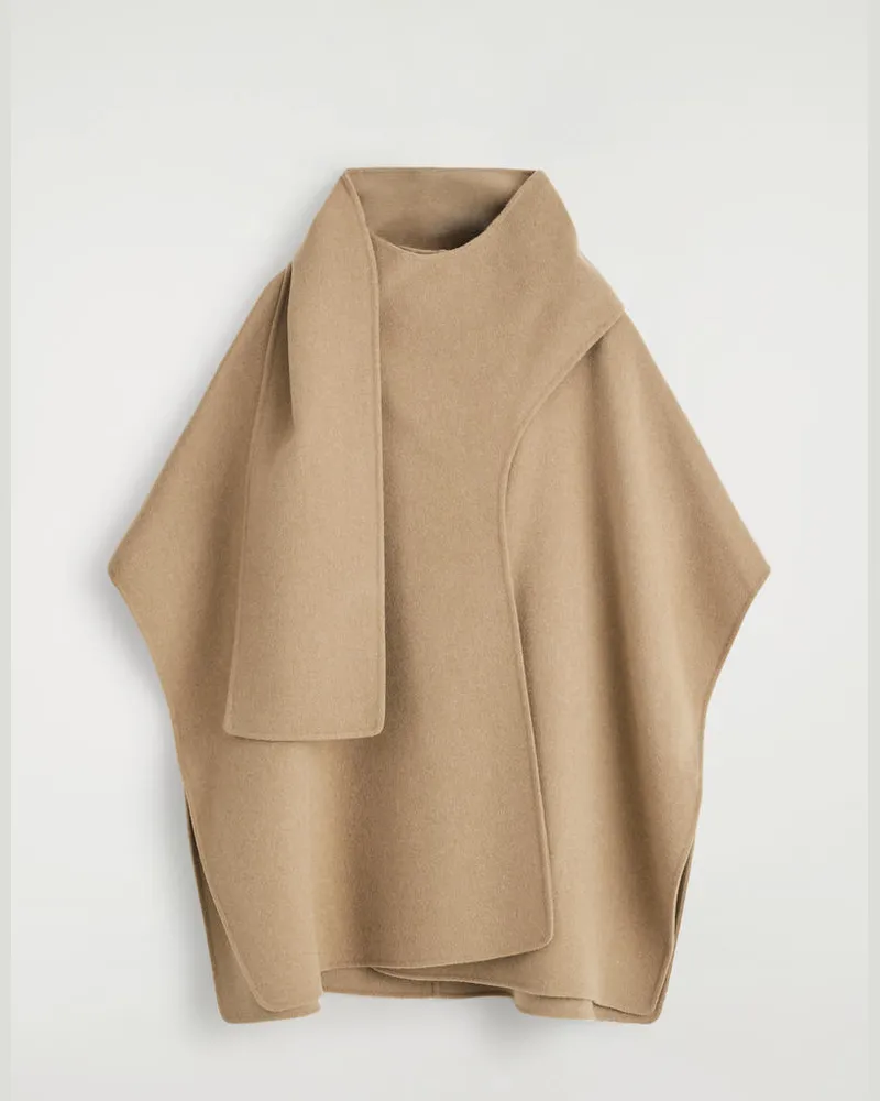 COS Schal-Cape Aus Doubleface-Wolle Beige