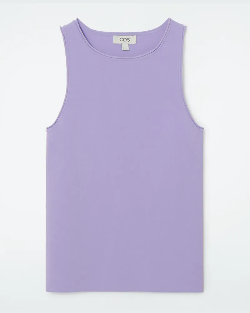 COS Strick-Tanktop Mit Röhrenförmigen Besätzen Lila