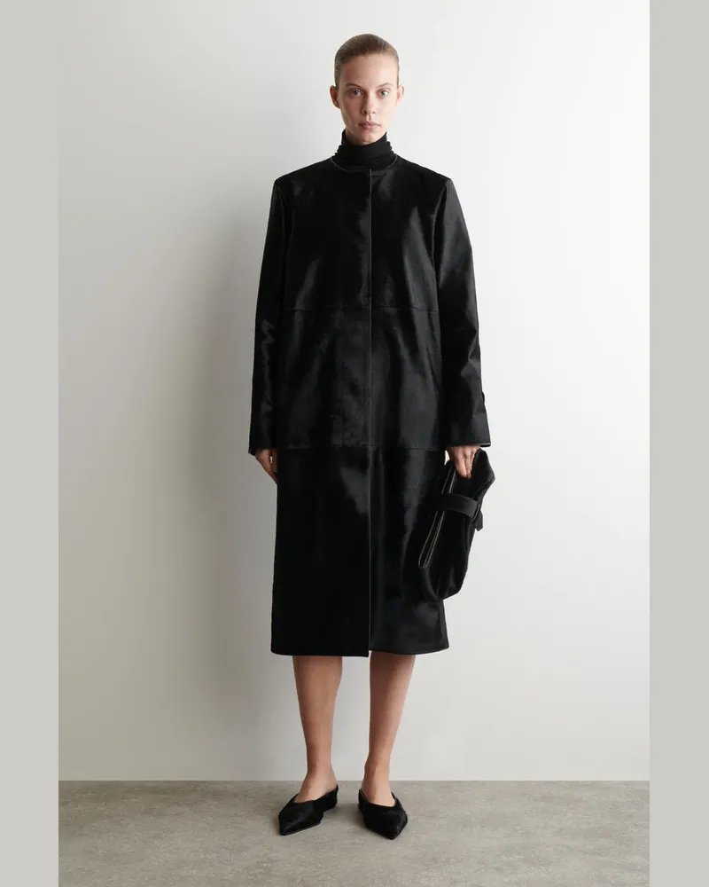 COS Spitze Mules Aus Ponyhaar Schwarz